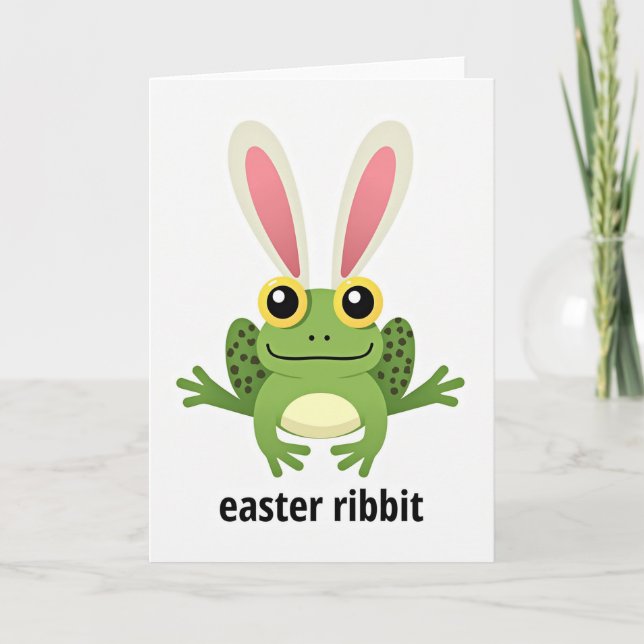 Carte de saison Pâques Ribbit (Devant)