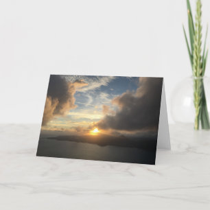 carte de salut couché de soleil hawaïen