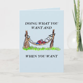 CARTE DE SALUT - HAMMOCK ET HEUREUX RETRAIT