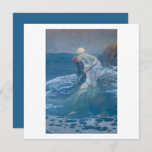 CARTE DE SALUT PLAT : MERMAID : HOWARD PYLE