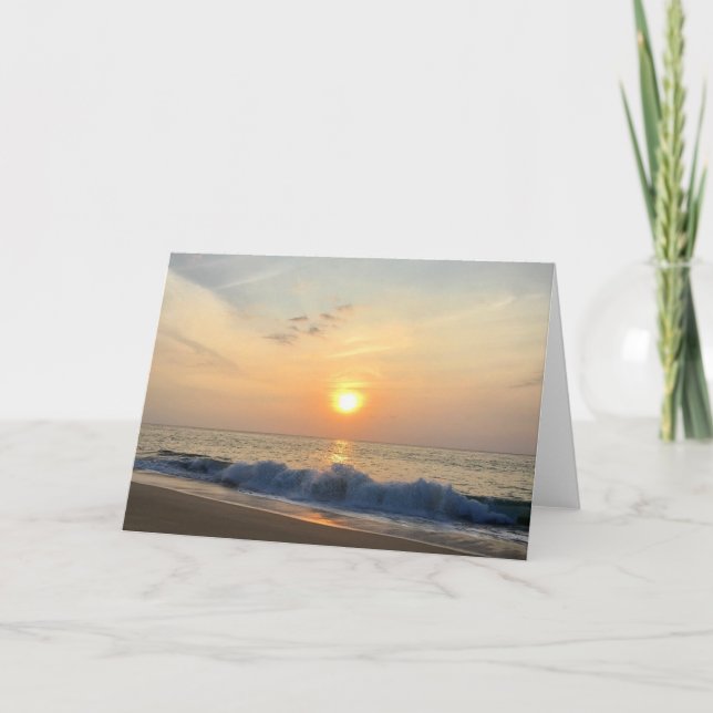 carte de salutation hawaiian beach sunset (Devant)
