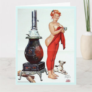 CARTE DE SALUTATIONS BONJOUR POUR FILLE AUX FORMES