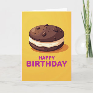 Carte de sandwich d'anniversaire doux