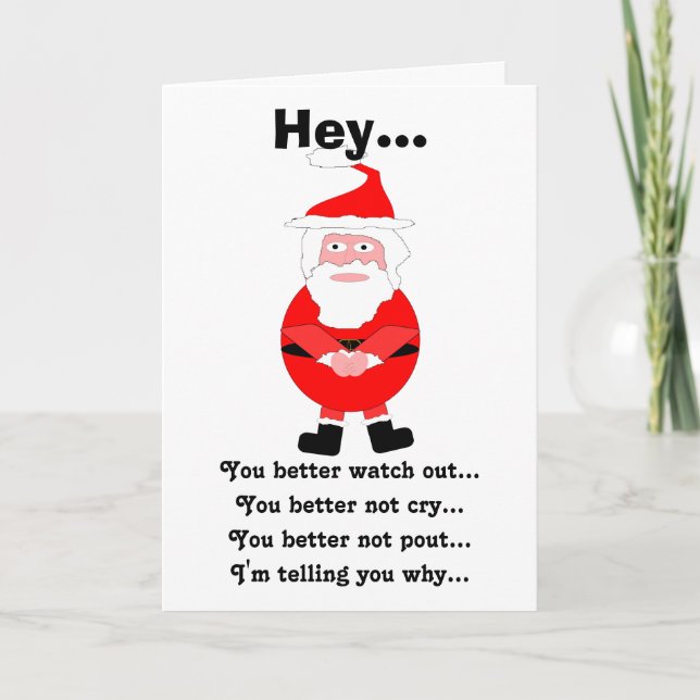 Carte de Santa Humorous Christmas (Devant)