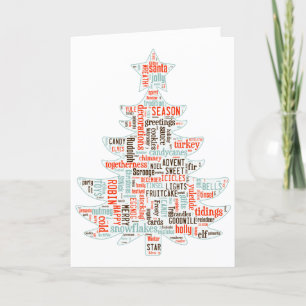 Carte de sapin moderne d'inspiration nordique