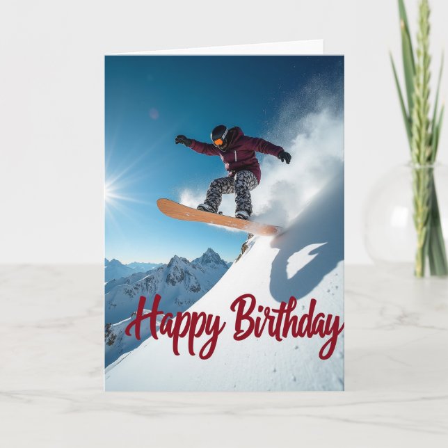 Carte de saut à l'aventure en montagne (Devant)