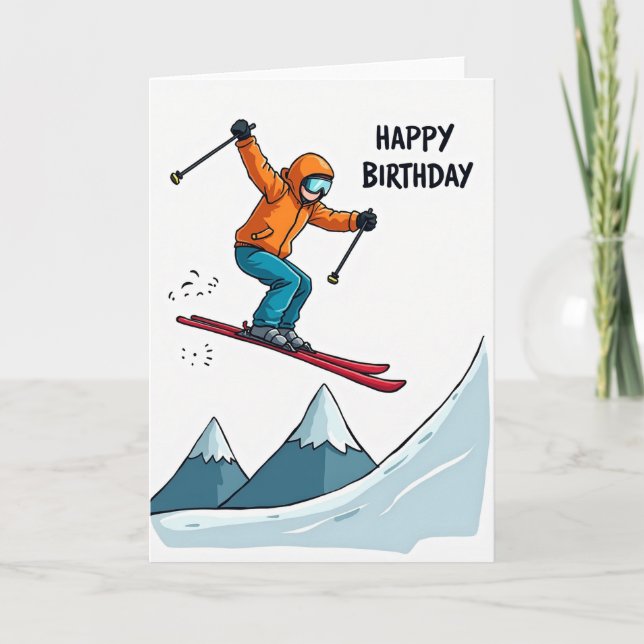 Carte de Saut à Ski Aventure (Devant)