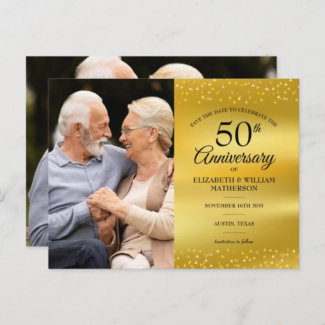 Carte de sauvegarde '50e anniversaire' en feuille  (Devant / Derrière)