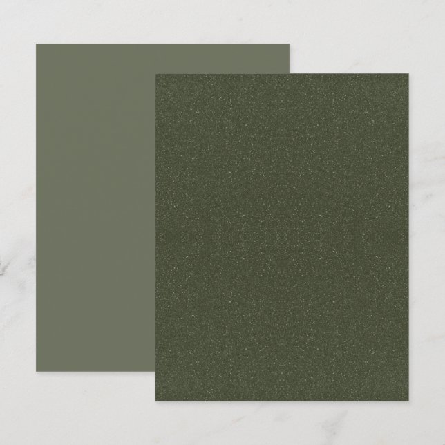 Carte de sauvegarde de date à bruit plat vert mous (Devant / Derrière)