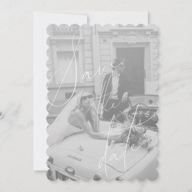 Carte de sauvegarde de date à plat avec script min (Devant)