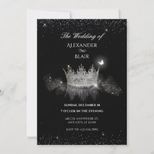 Carte de sauvegarde de date Crystal Crown Queen Fl