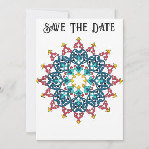 Carte de sauvegarde de date de carreau marocain