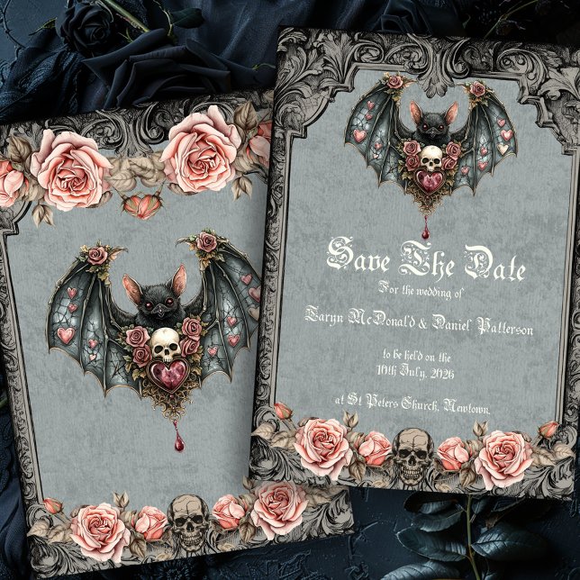 Carte de sauvegarde de date de chauve-souris gothi (Créateur téléchargé)