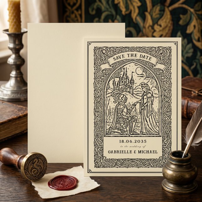 Carte de sauvegarde de date de chevalier médiéval  (Créateur téléchargé)