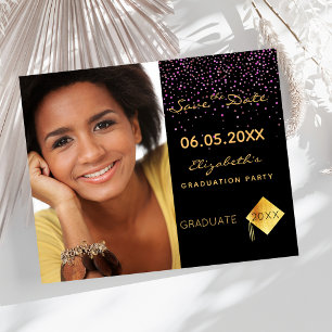 Carte de sauvegarde de date de fête de graduation 