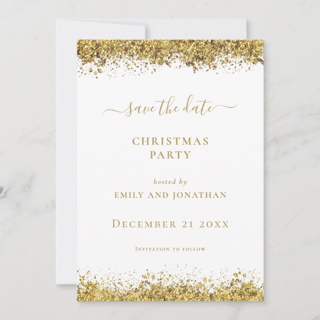 Carte de sauvegarde de date de fête de Noël avec p (Devant)