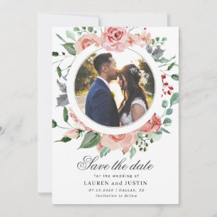Carte de sauvegarde de date de fleur de minuit Pho