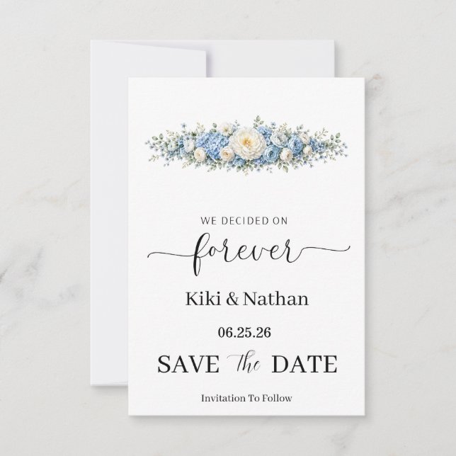 Carte de sauvegarde de date de mariage (Devant)