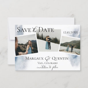 Carte de sauvegarde de date de mariage à l'aquarel