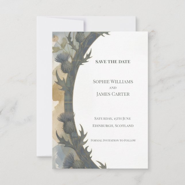 Carte de sauvegarde de date de mariage à l'arche f (Devant)