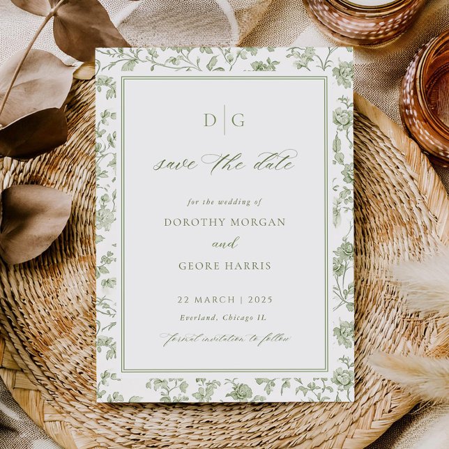 Carte de sauvegarde de date de mariage à motif chi (Créateur téléchargé)