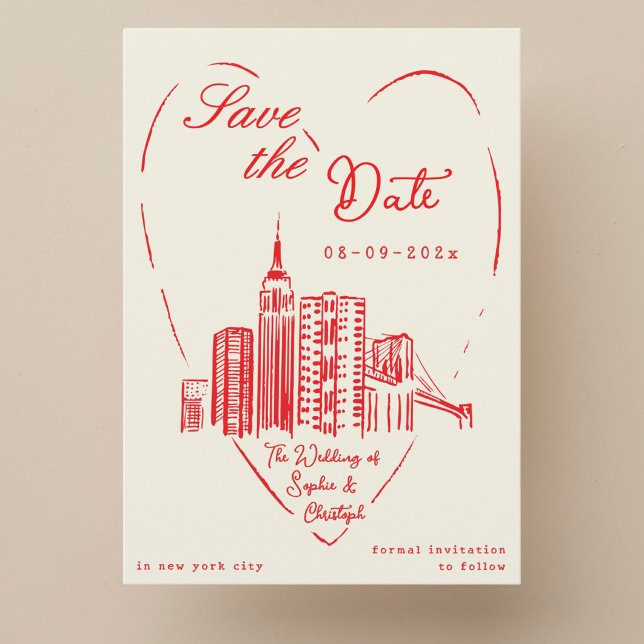 Carte de sauvegarde de date de mariage à New York  (Créateur téléchargé)