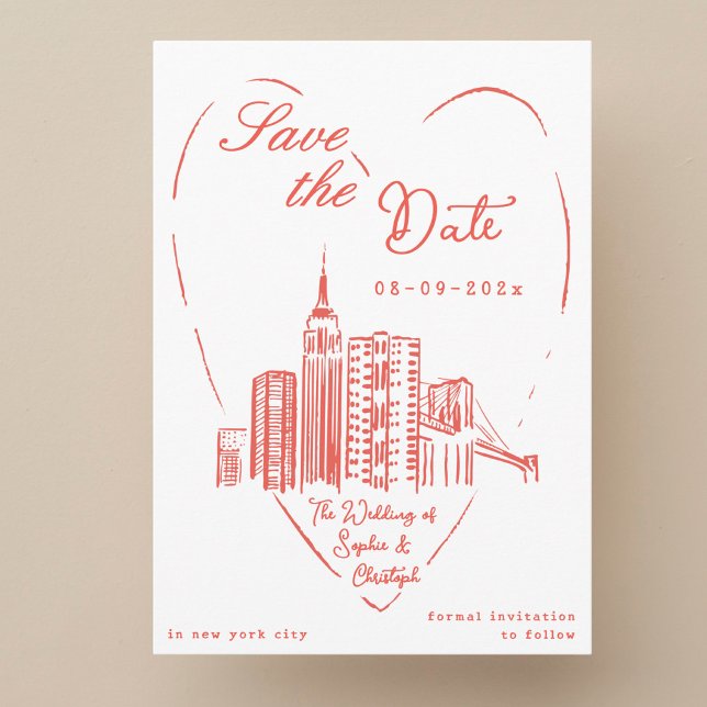 Carte de sauvegarde de date de mariage à New York  (Créateur téléchargé)