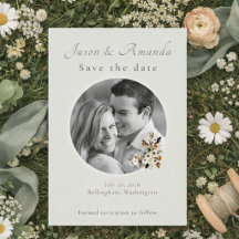Carte de sauvegarde de date de mariage avec photo