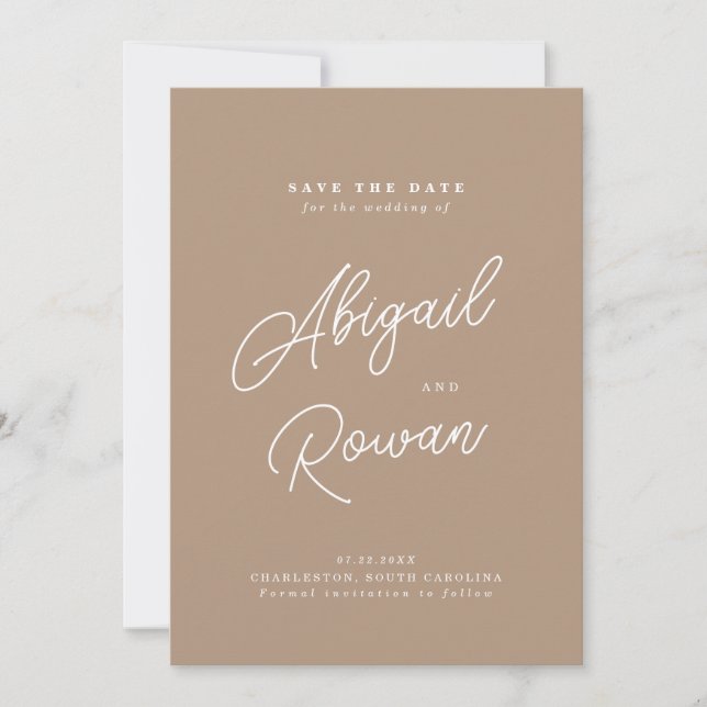 Carte de sauvegarde de date de mariage Bohème mini (Devant)