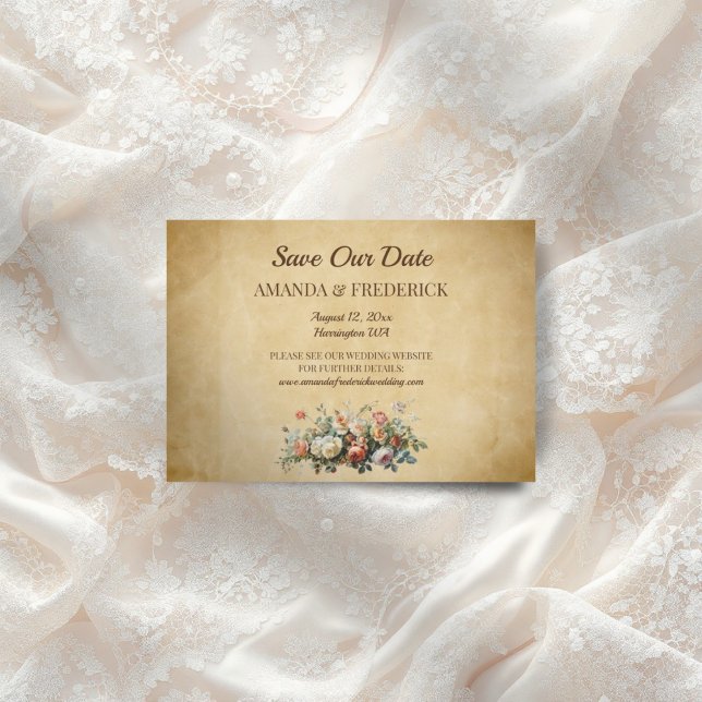 Carte de sauvegarde de date de mariage bohème rust (Créateur téléchargé)