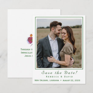 Carte de sauvegarde de date de mariage catholique 