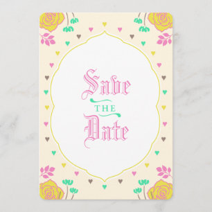 Carte de sauvegarde de date de mariage de conte de