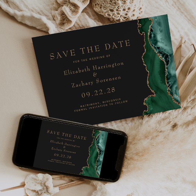 Carte de sauvegarde de date de mariage en Agate Ve (Créateur téléchargé)