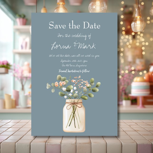 Carte de sauvegarde de date de mariage Fleur de li (Créateur téléchargé)