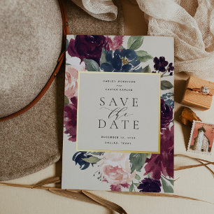 Carte de sauvegarde de date de mariage Fleur de Pr