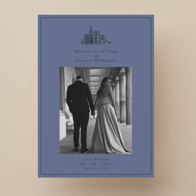 Carte de sauvegarde de date de mariage photo de Ne (Créateur téléchargé)
