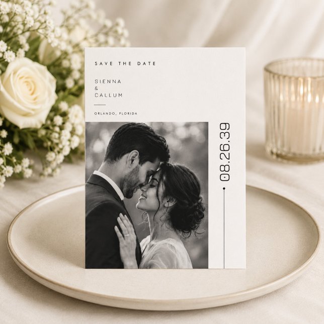 Carte de sauvegarde de date de mariage photo édito (Créateur téléchargé)