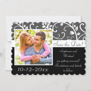 Carte de sauvegarde de date de mariage photo vigne