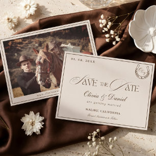 Carte de sauvegarde de date de mariage rustique we