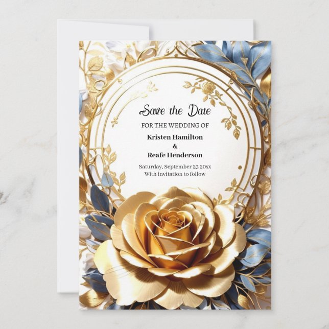 Carte de sauvegarde de date de mariage simple (Devant)