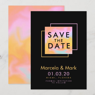 Carte de sauvegarde de date de typographie moderne