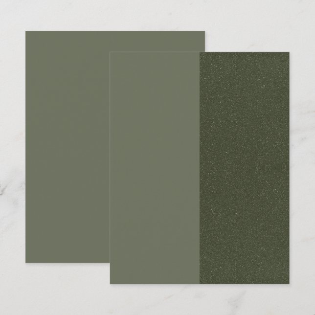 Carte de sauvegarde de date en texte divisé vert m (Devant / Derrière)