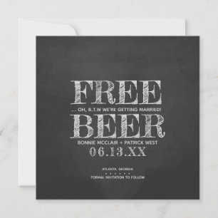 Carte de sauvegarde de date fun chalkboard bière g