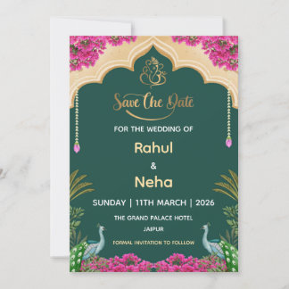 Carte de sauvegarde de date indienne, Annonce de m