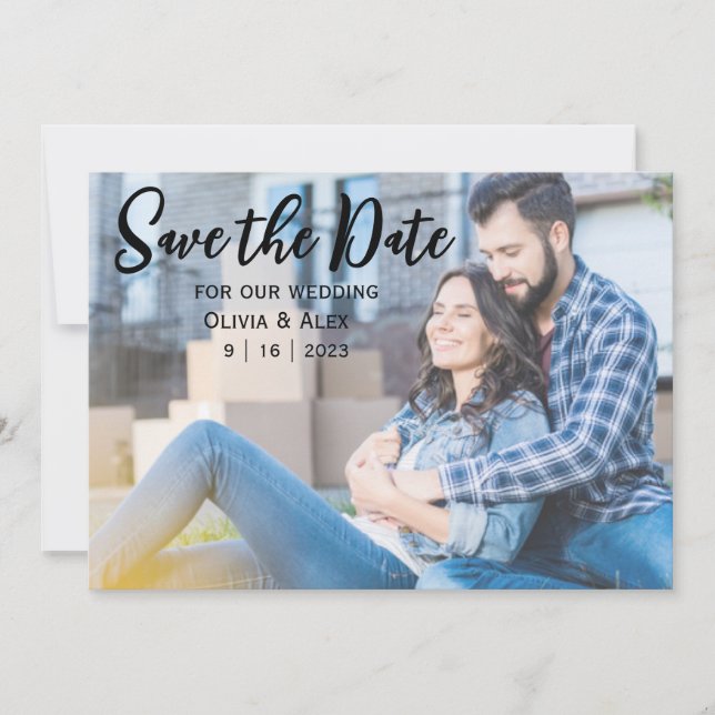 Carte de sauvegarde de date informelle à plat (Devant)