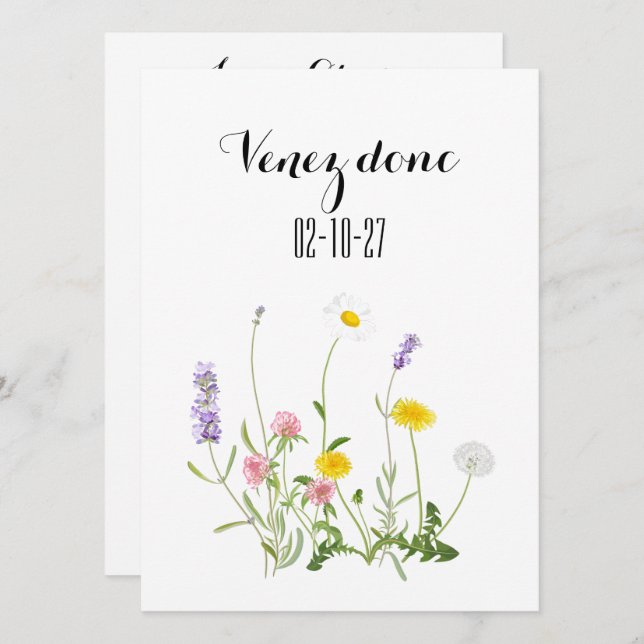 Carte de sauvegarde de date, mariage rustique, mar (Devant / Derrière)
