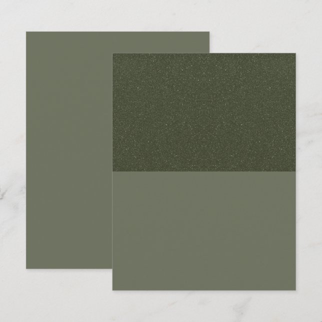 Carte de sauvegarde de date plate divisée en vert  (Devant / Derrière)