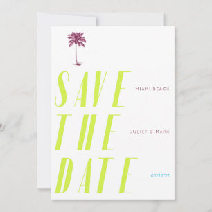 Carte de sauvegarde de date rétro - Citron