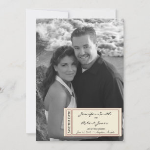 Carte de sauvegarde de date Timeless Ticket