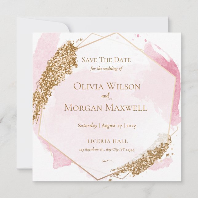 Carte de sauvegarde de la date pour les invitation (Devant)